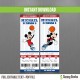 Mickey Mouse Basketball Birthday Ticket Invitations